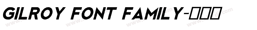 Gilroy Font Family字体转换